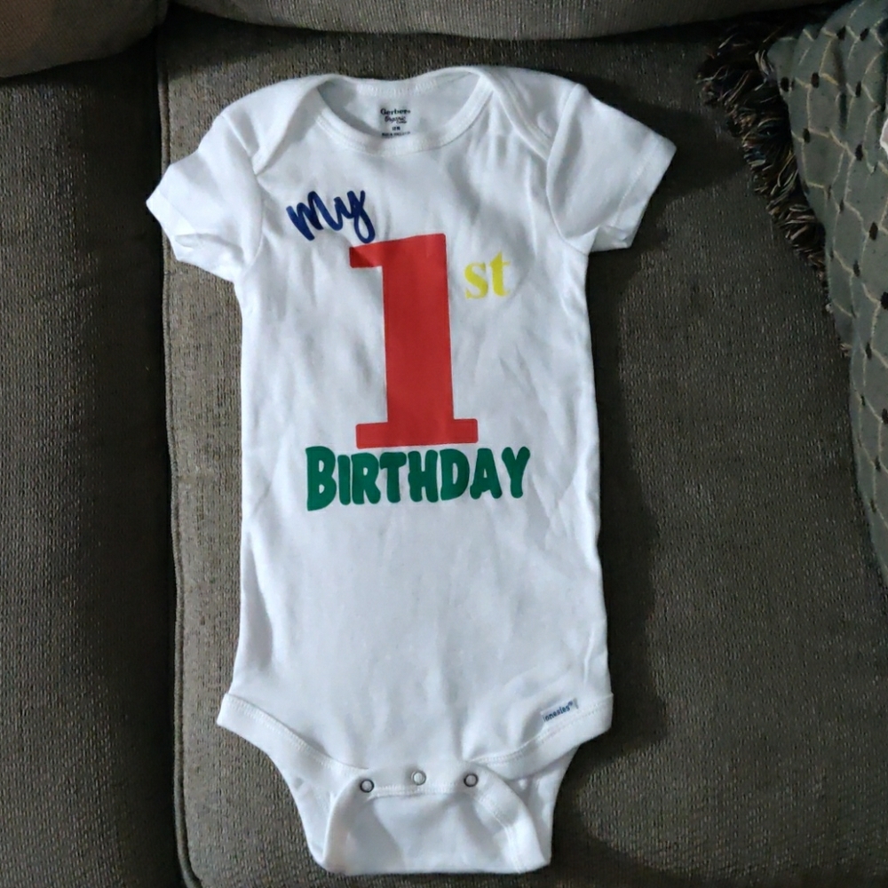 My 1st Birthday 18 Months Onsie (Custom Made)